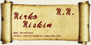 Mirko Miskin vizit kartica